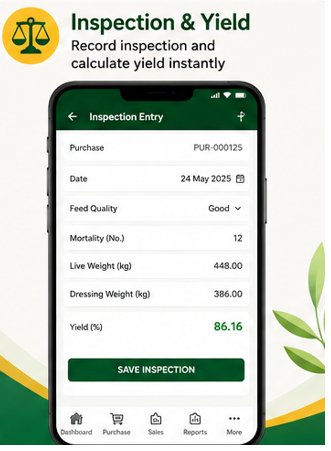 Kozhil poultry inspection and yield screen